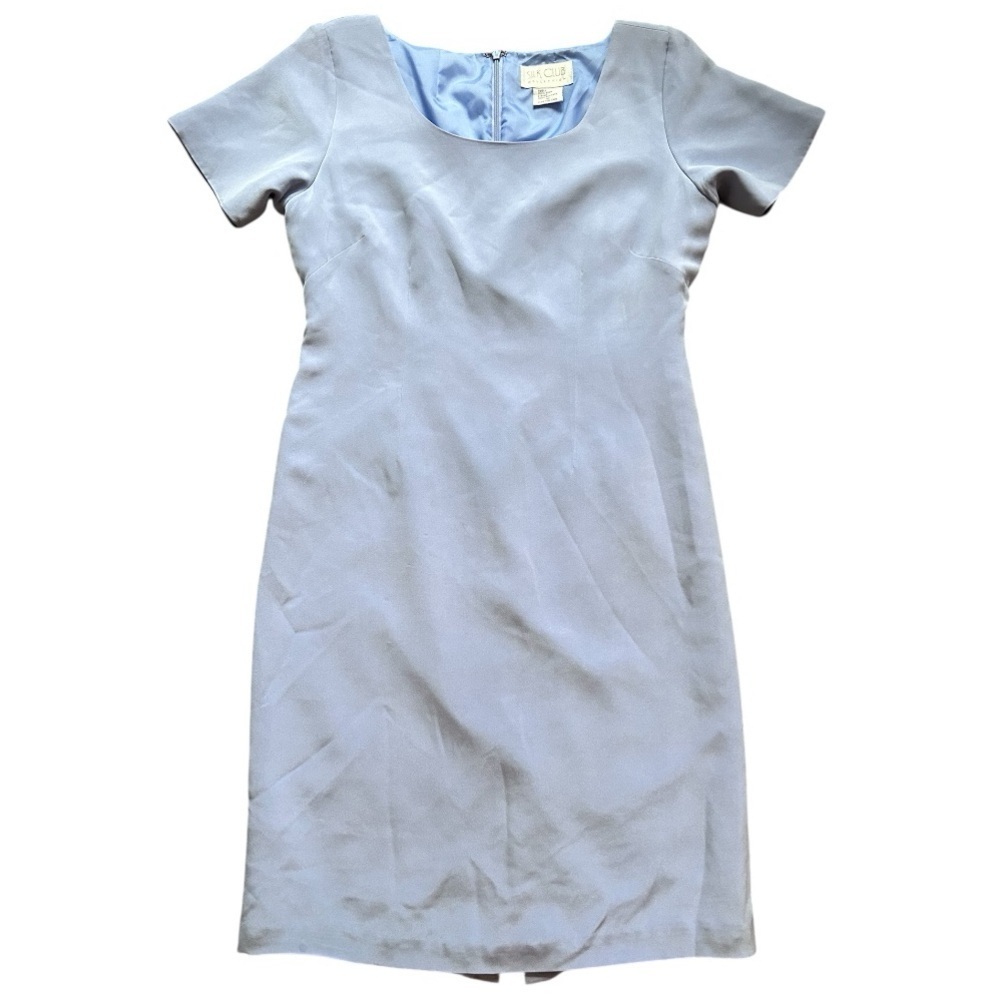 Silk Club Monaco silk dress in a blue/lilac color Women’s size 10